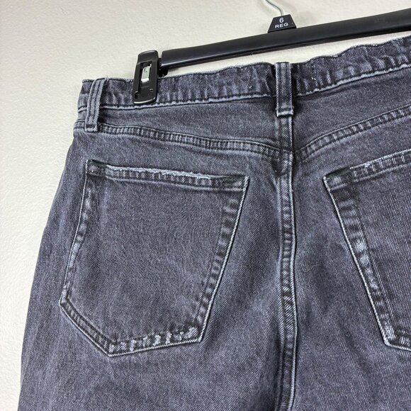 Abercrombie & Fitch The Dad High Rise Jean Distressed Black Sz 12 Streetwear 90s - Picture 6 of 8